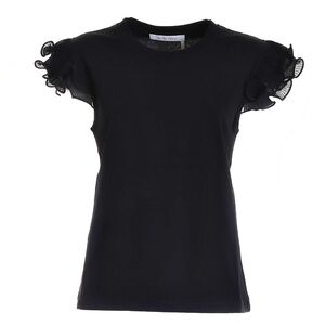 See by Chloe Ruffled Shoulder T-Shirt New with Tags